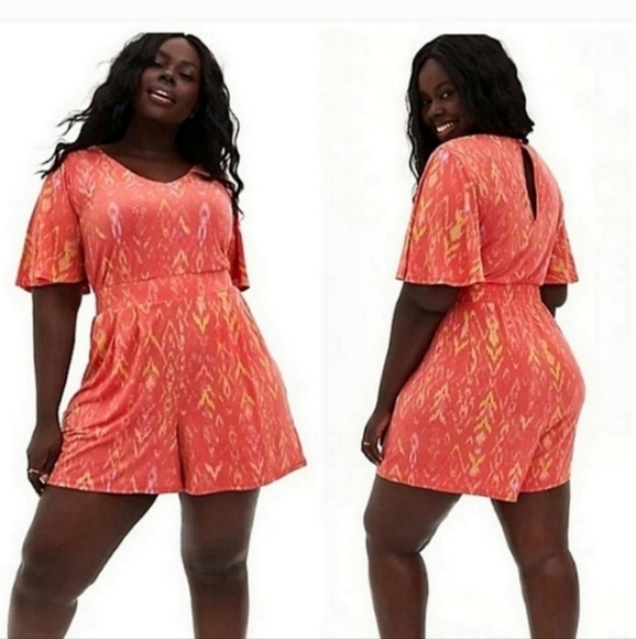 Nwot Torrid orange romper size 2 - Picture 1 of 4